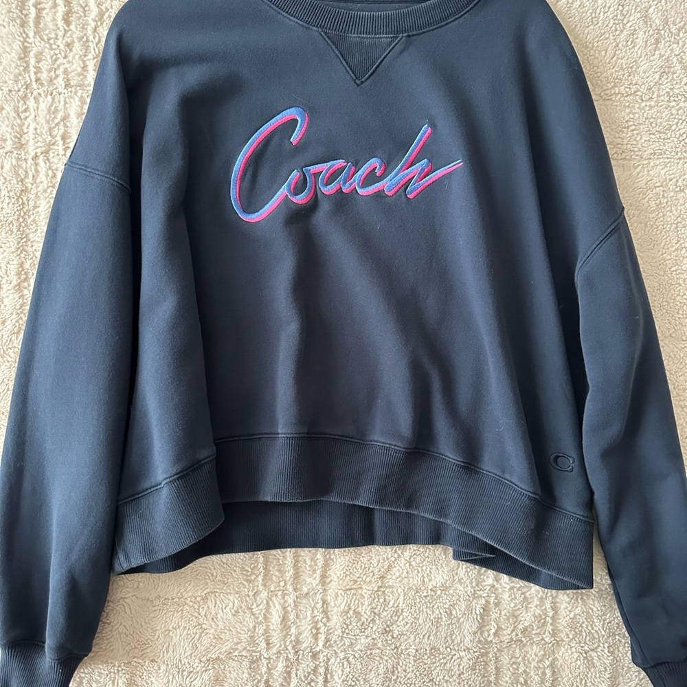 Coach Black and Pink Crew Neck hoodie